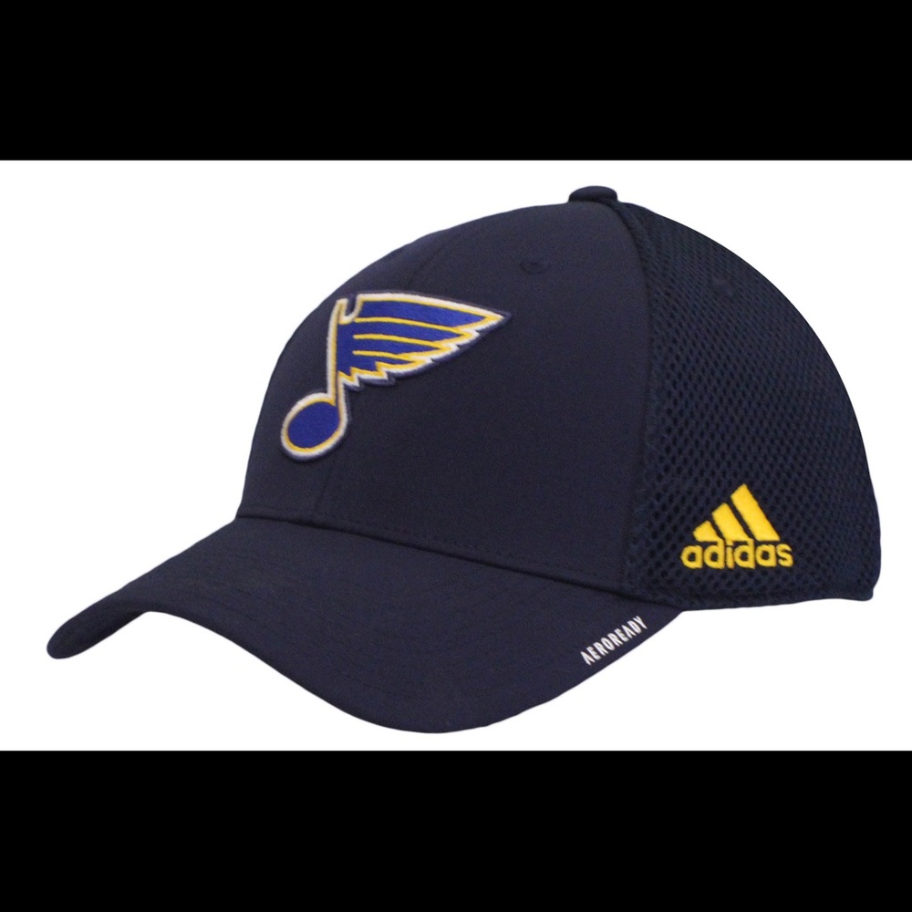 Adidas St. Louis Blues Coach STR Navy Adjustable Hat